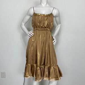 Elegant Gold Women's Dress